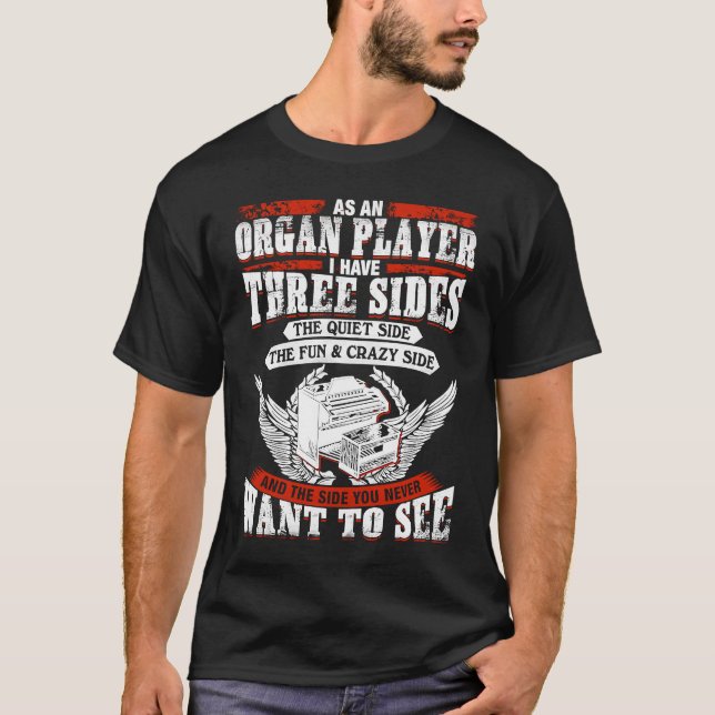 Organspelarens tre sidor t shirt (Framsida)