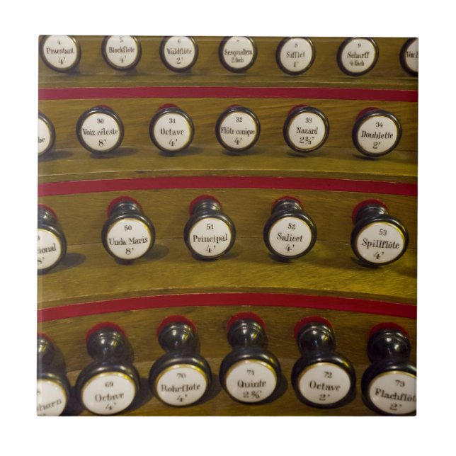 Organstopp belägger med tegel eller trivet kakelplatta (Framsidan)