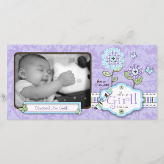 Organza Flowers-fotokort Lav Meddelande