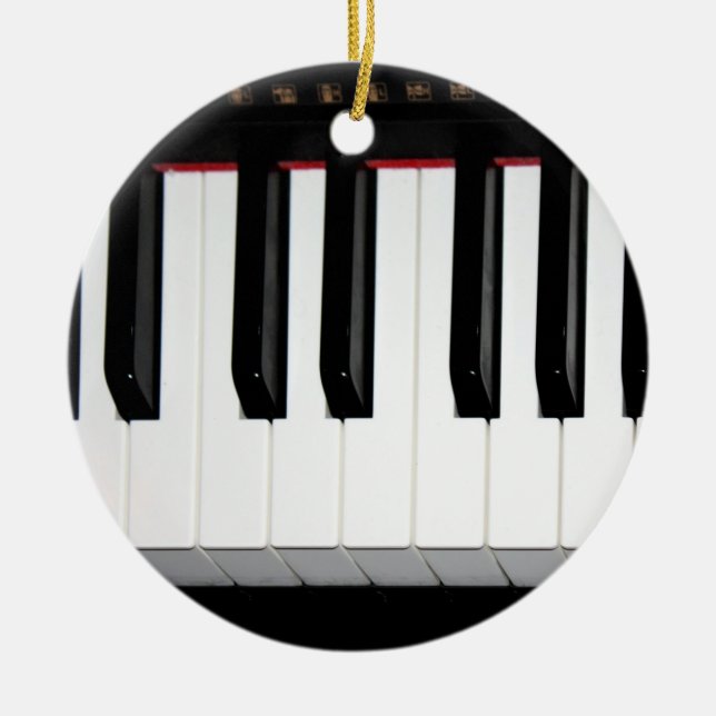 Orgelkeyboard Julgransprydnad Keramik (Framsidan)