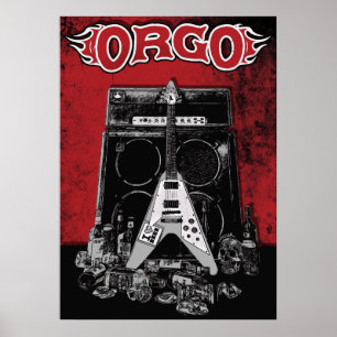 ORGO - Amp, Guitar & Sprit Red Poster