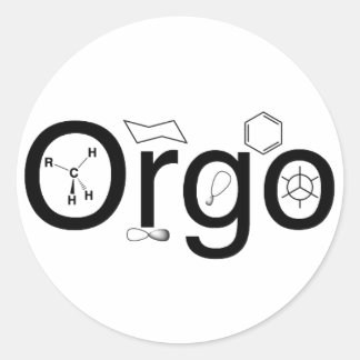 orgostool Sticker Runt Klistermärke