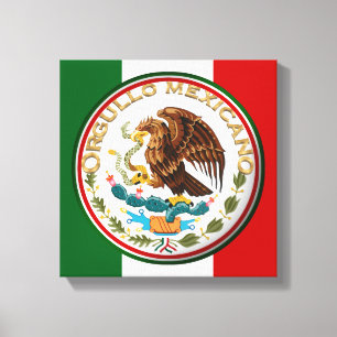 Orgullo Mexicano (Eagle från Mexikanska Flagga) Canvastryck