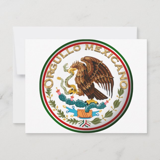 Orgullo Mexicano (Eagle från Mexikanska Flagga) Inbjudningar (Framsida)