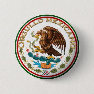 Orgullo Mexicano (Eagle från Mexikanska Flagga) Knapp