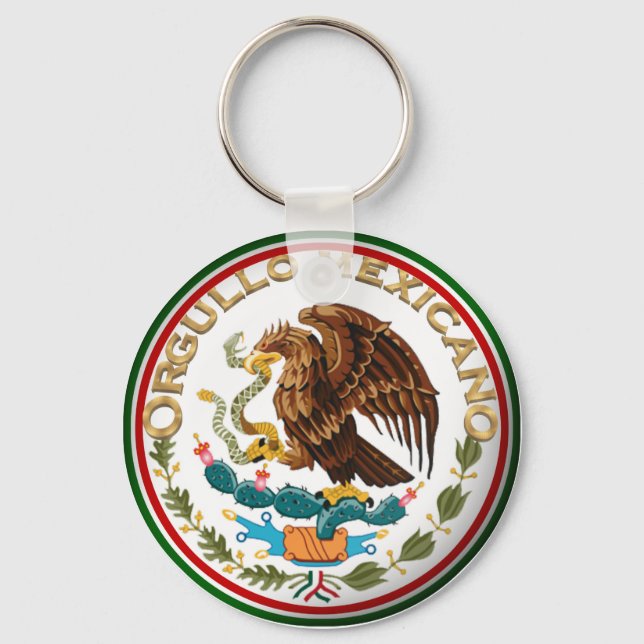 Orgullo Mexicano (Eagle från Mexikanska Flagga) Nyckelring (Framsida)