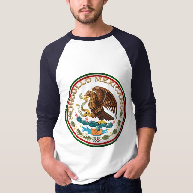Orgullo Mexicano (Eagle från Mexikanska Flagga) Tee Shirt (Framsida)