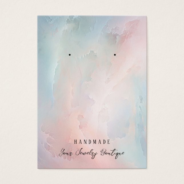 Örhänge Abstrakt Moln Smycken Visningskort Visitkort (Framsidan)