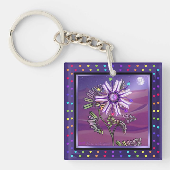Örhänge med ökenblomma (Framsidan)