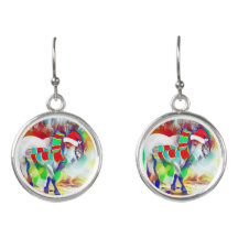 Örhängen för julhästmode