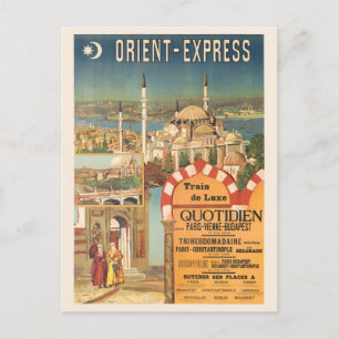 Orient Express Frankrike Vintage affisch 1910s Vykort