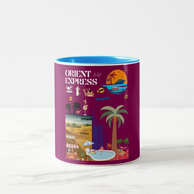 Orient Express Klassische, weiße Tasse, 325 ml Två-Tonad Mugg (Center)