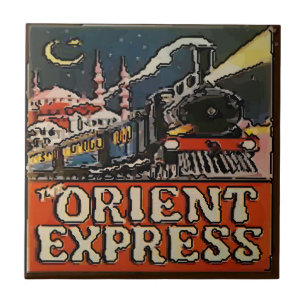 Orient Express Paris Poster Tile Kakelplatta