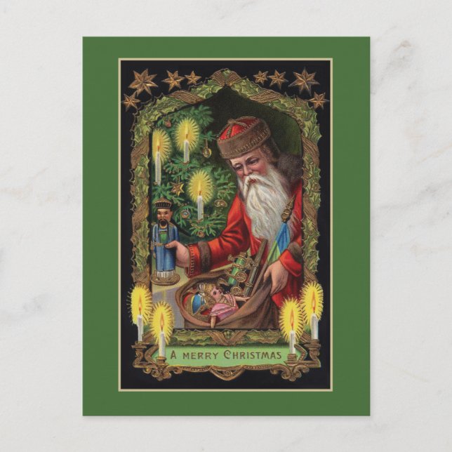 Orient Express Santa Postcard Helg Vykort (Framsida)