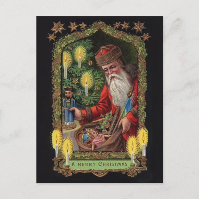 Orient Express Santa Postcard Helg Vykort (Framsida)