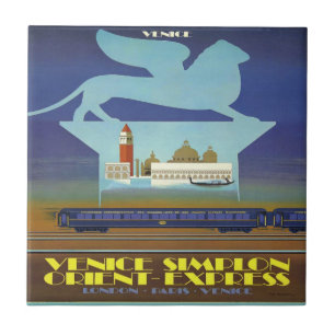 Orient Express Venedig Poster Kakelplatta