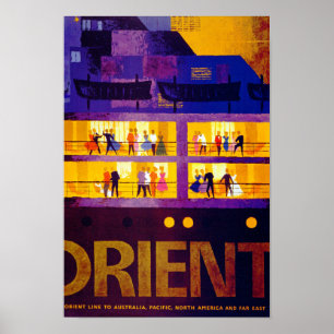 Orient Line ~ Party på Deck Poster