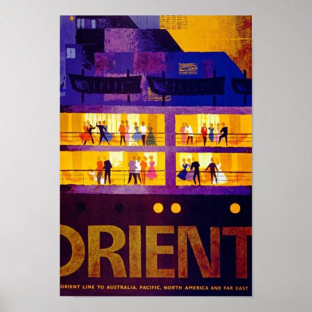 Orient Line ~ Party på Deck Poster (Framsidan)