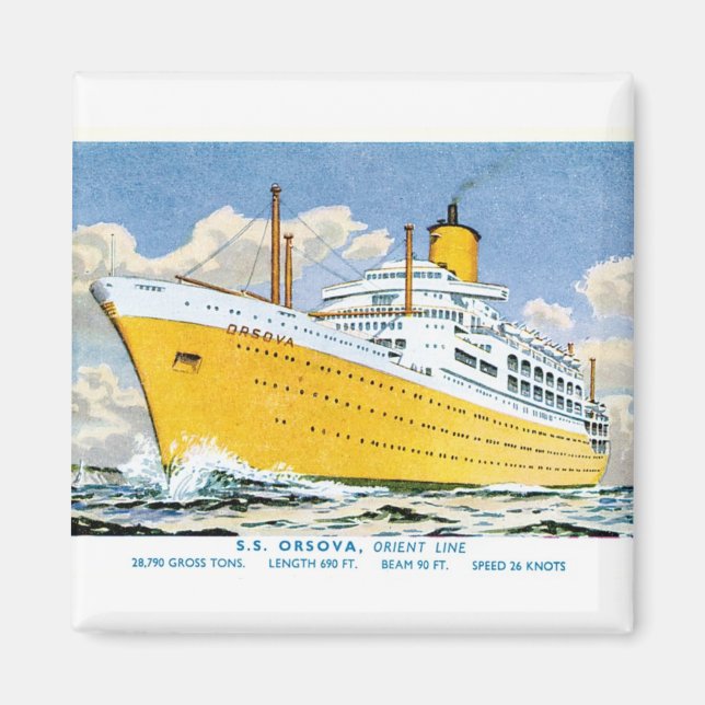 Orient Line's Orsova Magnet (Framsidan)