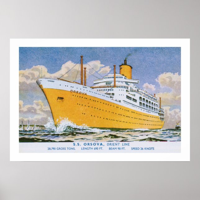 Orient Line's Orsova Poster (Framsidan)