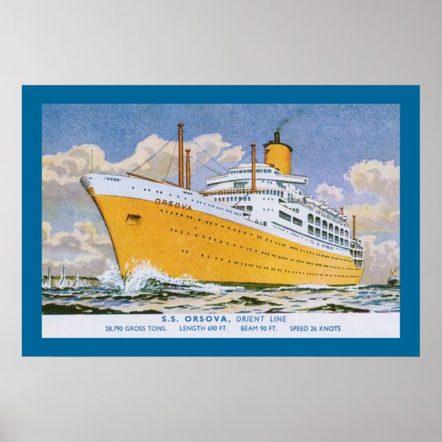 Orient Line's Orsova Poster (Framsidan)