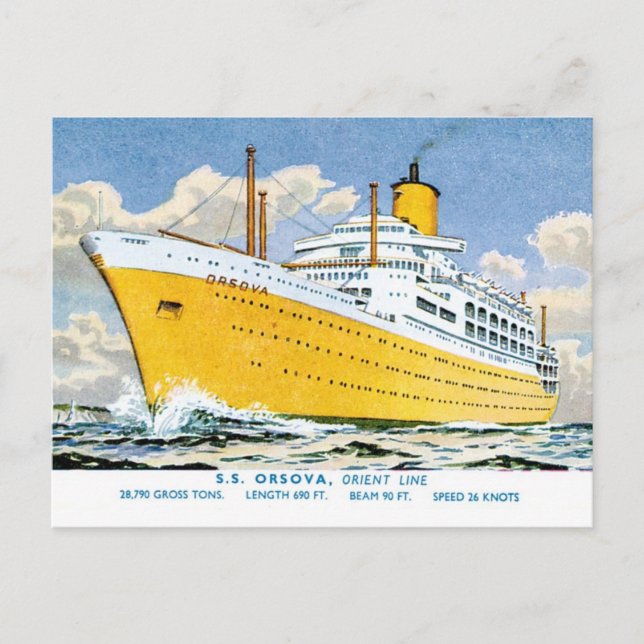 Orient Line's Orsova Vykort (Framsida)