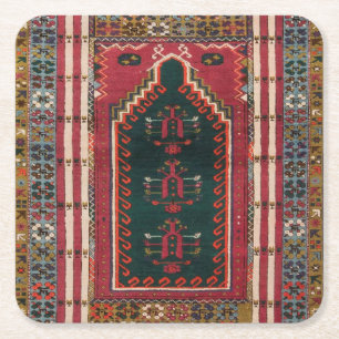 Oriental Antik Kilimmatta Underlägg Papper Kvadrat
