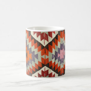 Oriental Antik Persisk Turkisk Kilim Matta Kaffemugg