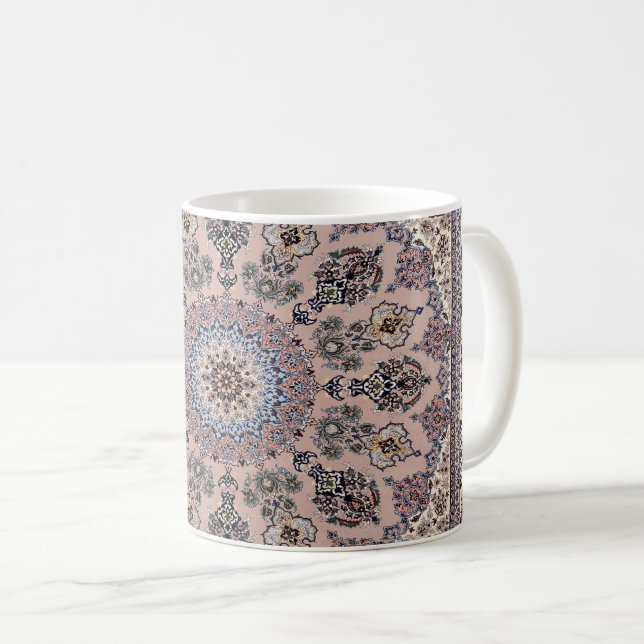 Oriental Antik Persisk Turkisk Matta Göromålsgods Kaffemugg (Framsida höger)