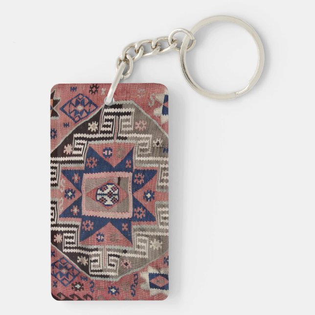 Oriental Antik Röd Kilimmatta (Baksidan)