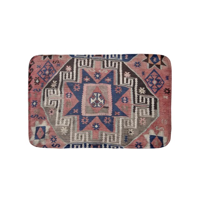 Oriental Antik Röd Kilimmatta Badrumsmatta (Framsidan)