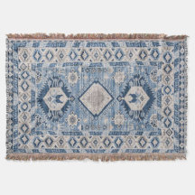 Oriental Antique Blue Kilim Matta