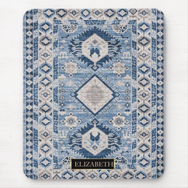 Oriental Antique Blue Kilim Matta Musmatta (Framsidan)