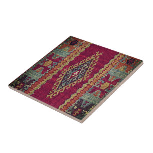 Oriental Antique Kilim Matta Kakelplatta