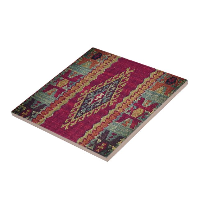 Oriental Antique Kilim Matta Kakelplatta (Sidan)