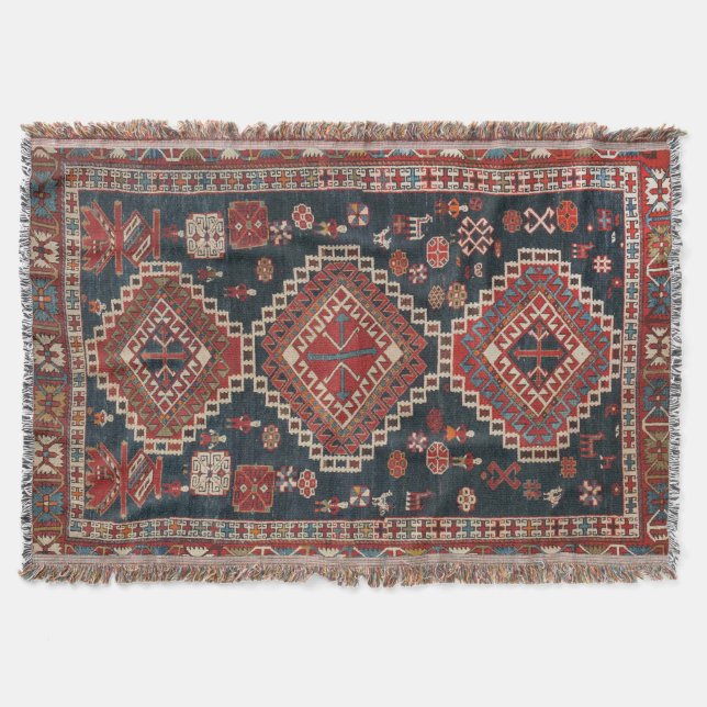 Oriental Antique Persian Turkisk Karbistan Carpet Filt (Framsidan)