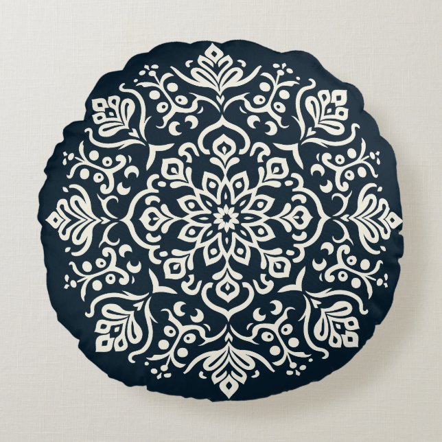 Oriental Arabesque Majestic Motifs Rund Kudde (Framsidan)