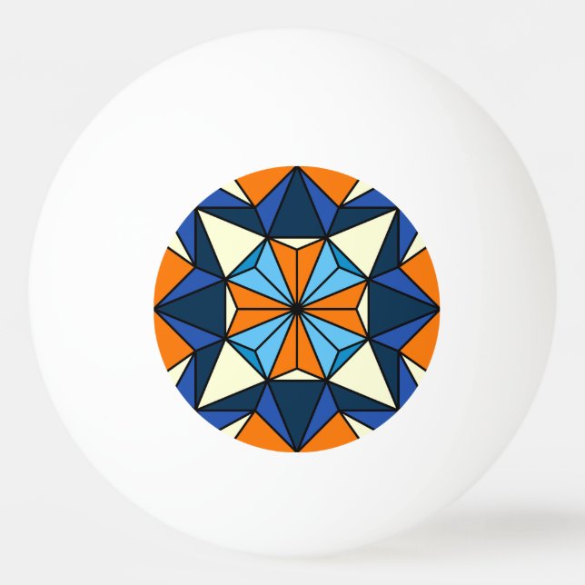 Oriental Arabiska Geometric Seamless Mönster Pingisboll (Framsidan)