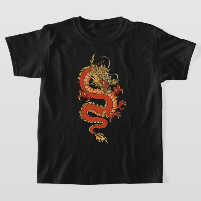 Oriental Art Dragon Design Tokyo Japp Pasip T Shirt (Laydown)