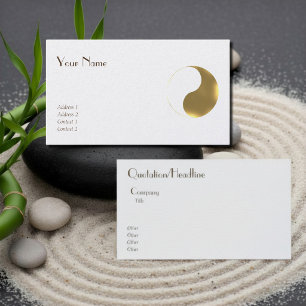 Oriental balans  -  grunge guld&vit visitkort