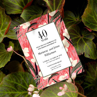 Oriental Bamboo Japansk Flower 40-årsdag