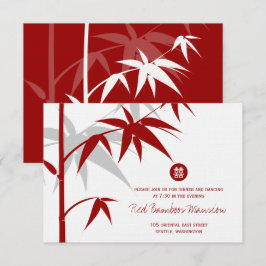 Oriental Bambu Tree Kinesisk Bröllopsfest Tilläggskort
