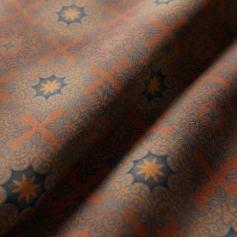 Oriental Black Brown Red Ombre Arabesque Mönster Tyg