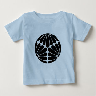 Oriental Black Kiku Chrysanthemum Mon Vector Art T Shirt
