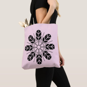Oriental Black Rosa Japan Inoue Mon Vector Art Tygkasse