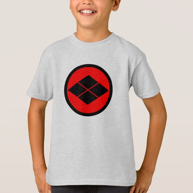 Oriental Black Takeda Japan Mon Vector Art T Shirt (Framsida)