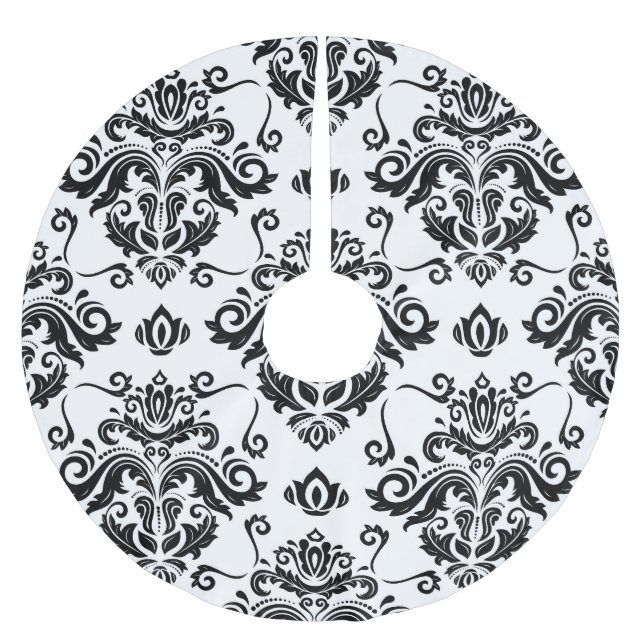 Oriental Black & White: Classic Struktur Julgransmatta Borstad Polyester (Framsidan)