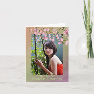 Oriental Blommar Photo Studenten - tackkort
