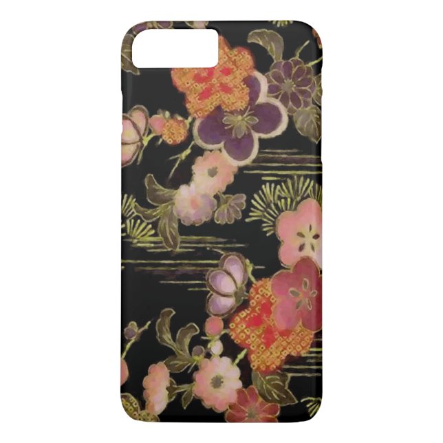Oriental Blommigt Case-Mate iPhone Skal (Baksida)