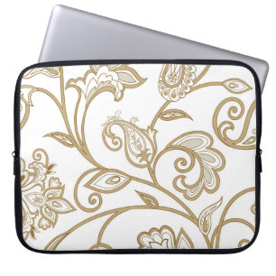Oriental Blommigt: Flourish Tiled Ethnic. Laptop Fodral